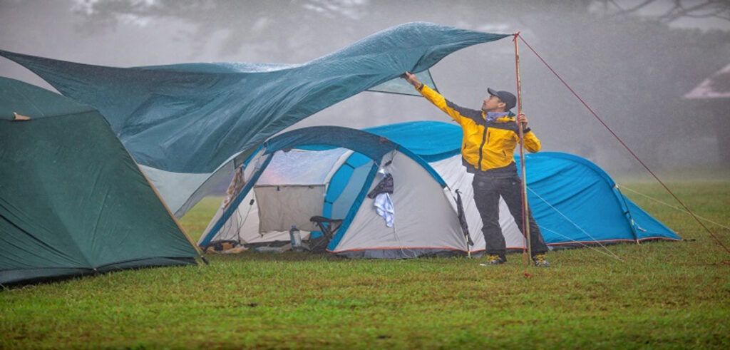 Camping in the Rain