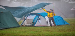 Camping in the Rain